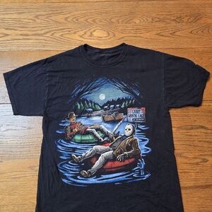 Freddy Krueger Jason Voorhees Horror Shirt Camp Crystal Lake Mens Large